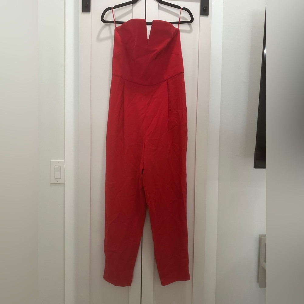 TopShop Elegant Red Jumpsuit - Picture 2 of 6